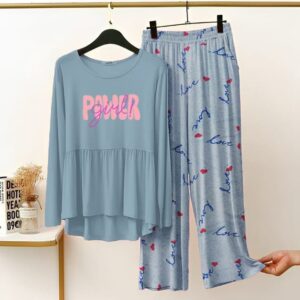 New Printed Night Suit With Trousers For Women 4