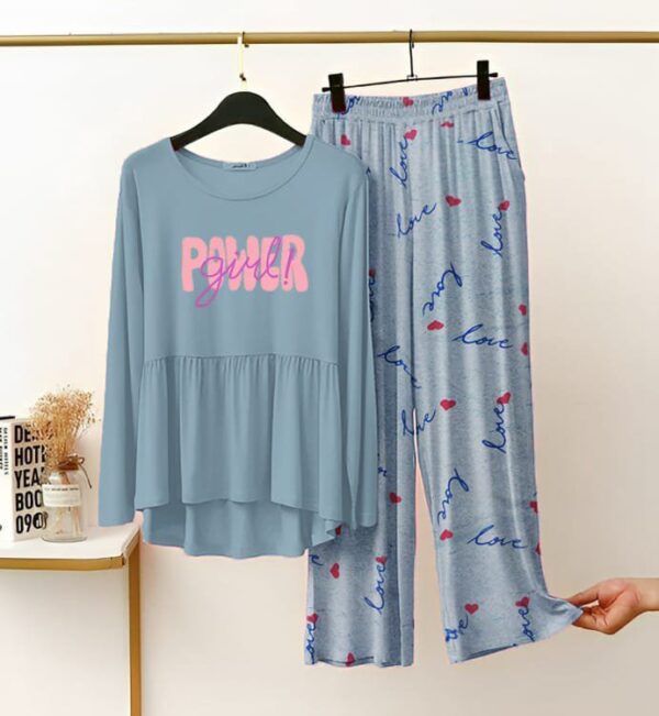 New Printed Night Suit With Trousers For Women - Image 4