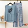 New Printed Night Suit With Trousers For Women