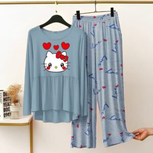 New Printed Night Suit With Trousers For Women 5