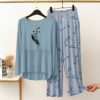 New Printed Night Suit With Trousers For Women - Image 2