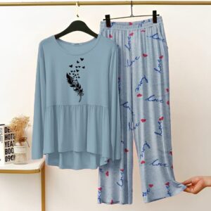 New Printed Night Suit With Trousers For Women 2