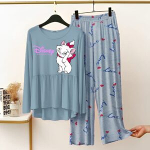 New Printed Night Suit With Trousers For Women 17