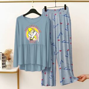 New Printed Night Suit With Trousers For Women 15