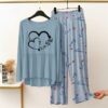 New Printed Night Suit With Trousers For Women - Image 11
