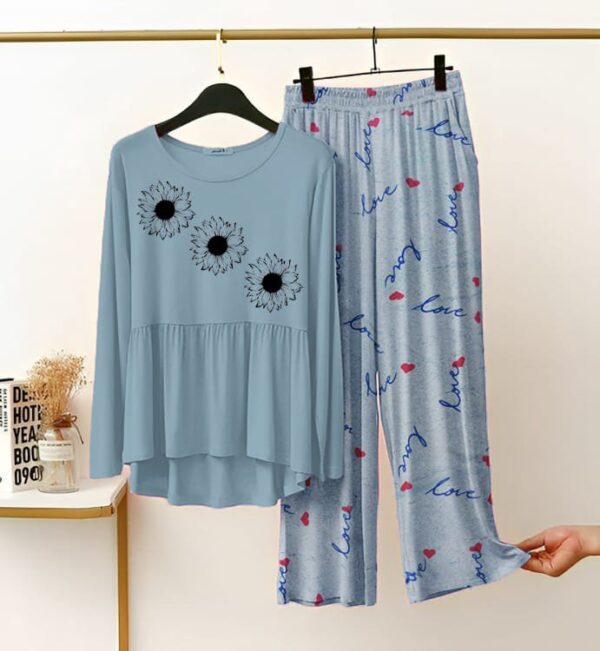 New Printed Night Suit With Trousers For Women - Image 6