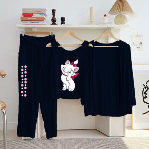 Printed 3 Pc Night Suits 8