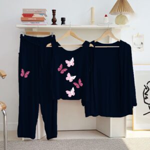 Printed 3 Pc Night Suits 13