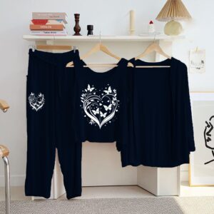 Printed 3 Pc Night Suits 3