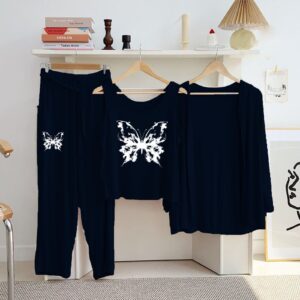 Printed 3 Pc Night Suits 10