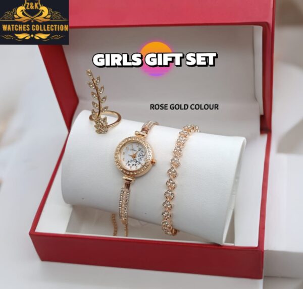 GIRLS STONE UP DOWN ADDJASTABIL JEWELRY WATCH ⌚