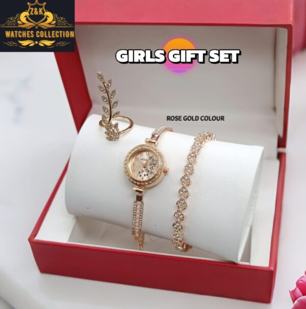 GIRLS STONE UP DOWN ADDJASTABIL JEWELRY WATCH ⌚ - Image 3
