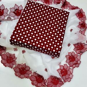 Demanding Article | Stuff lawn Cotton | Digita printed Polka ✅ 5