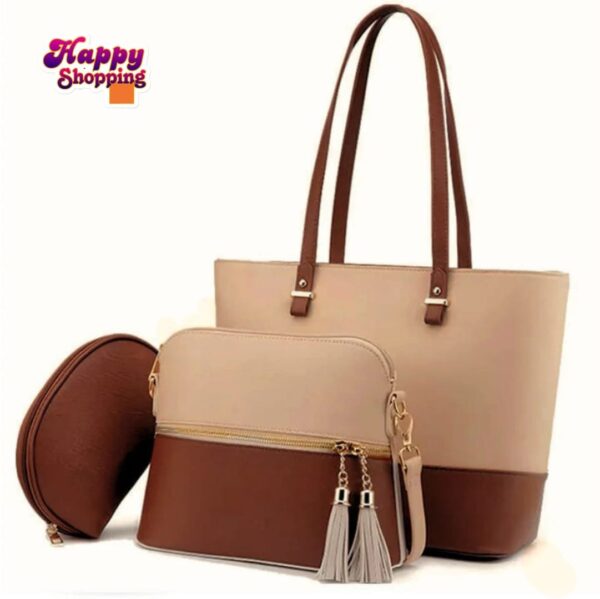 Restock on Huge Demand – High-Quality 3-Piece Shoulder Bag Set for Girls | Premium Artificial Leather | Rs. 2250 Only! - Image 10