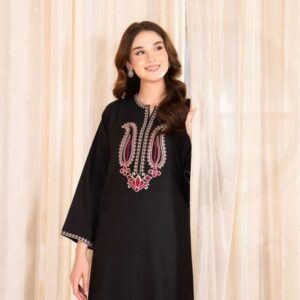 Black Rose – Elegant Embroidered Summer Suit
