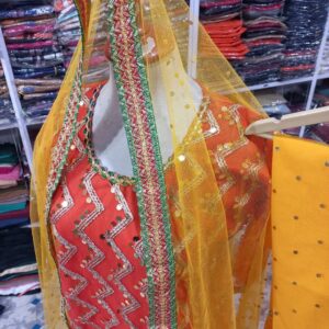 Charming Mehndi Sharara 3-Piece Suit – A Perfect Blend of Tradition & Style