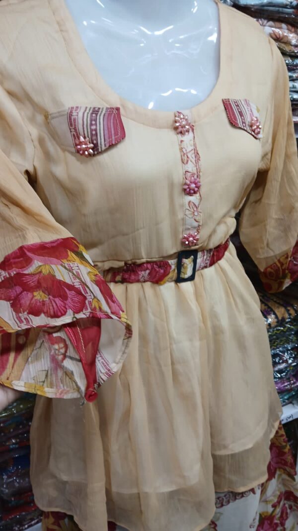 Elegant Fancy Two-Piece Suit with Premium Chiffon Lehenga – A1 Quality at 1960 - Image 2