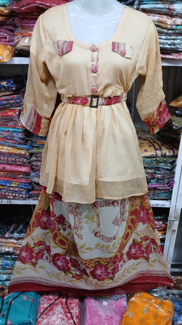 Elegant Fancy Two-Piece Suit with Premium Chiffon Lehenga – A1 Quality at 1960 - Image 3