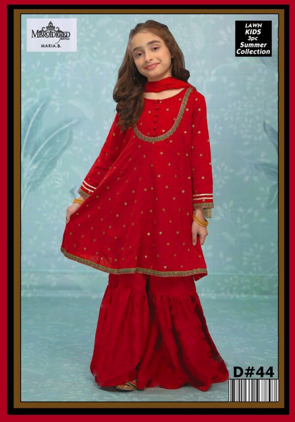 Maria B Kids 3-Piece Lawn Suit – Elegant Embroidered Lawn Set for Kids - Image 60