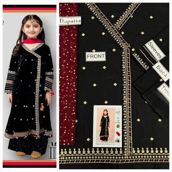 Maria B Kids 3-Piece Lawn Suit – Elegant Embroidered Lawn Set for Kids - Image 94