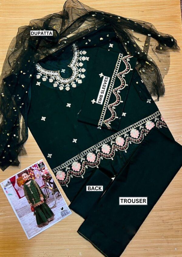 Maria B Kids 3-Piece Lawn Suit – Elegant Embroidered Lawn Set for Kids - Image 108