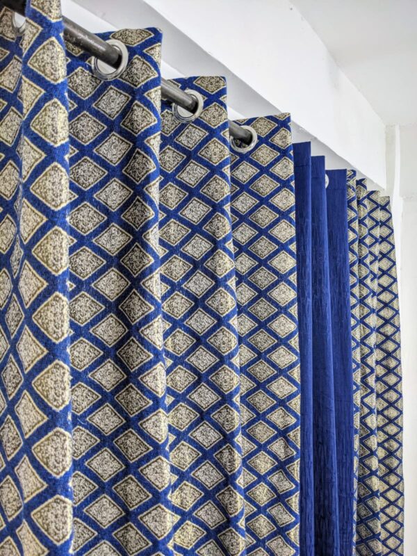 Stylish Velvet Jacquard Curtain Mashup – Elegant 3-Piece Set for Modern Spaces - Image 15