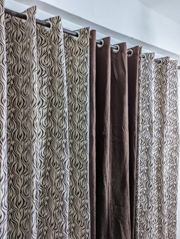 Stylish Velvet Jacquard Curtain Mashup – Elegant 3-Piece Set for Modern Spaces - Image 17
