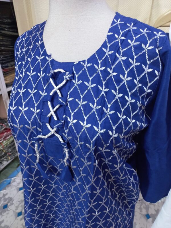 Elegant Chicken Kari Linen 2-Piece Suit – Durable Fabric, Perfect Fit at 1080 - Image 3