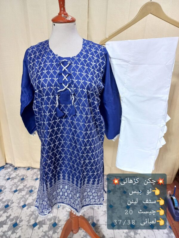 Elegant Chicken Kari Linen 2-Piece Suit – Durable Fabric, Perfect Fit at 1080 - Image 2