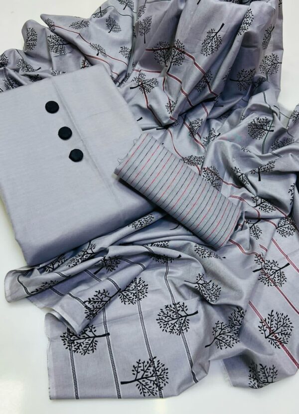 Fresh Summer Lawn 3-Piece Suit – Elegant Prints with Comfortable Plain Shirt
