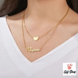 Elegant Customized Double Chain Locket – Gold & Silver Plated