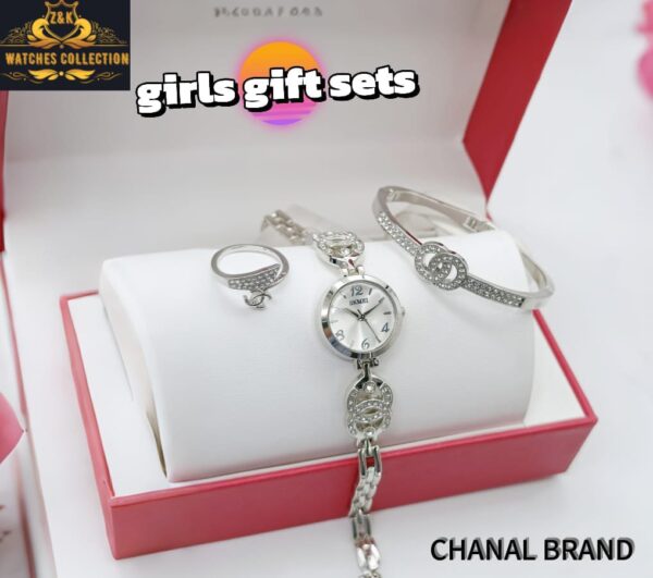 Chanel-Inspired Girls’ Diamond Stone Jewelry Gift Set – Elegant & Affordable