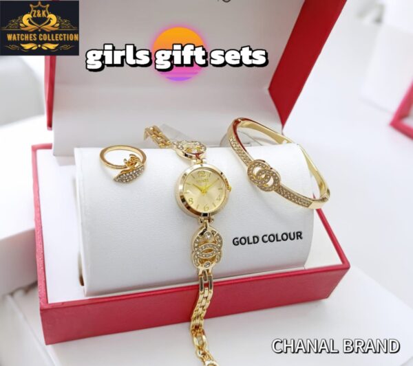 Chanel-Inspired Girls’ Diamond Stone Jewelry Gift Set – Elegant & Affordable - Image 2
