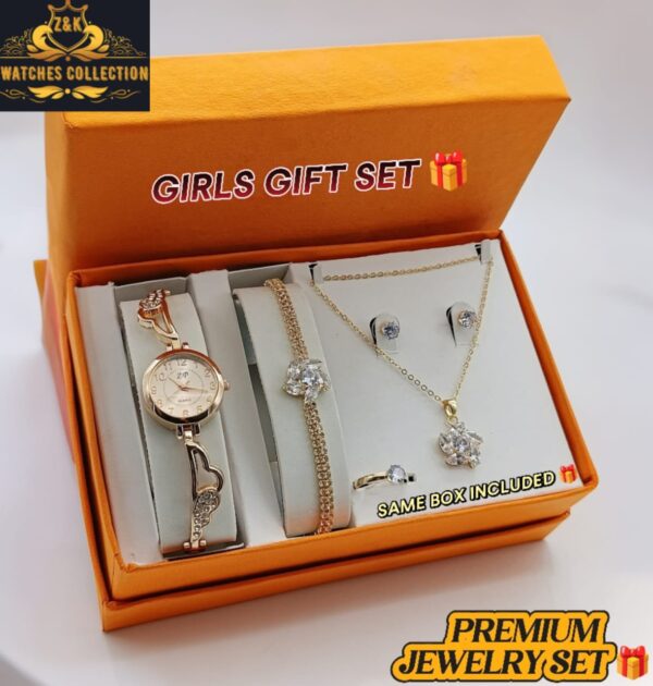 Z&K Girls Diamond Stone Jewelry Watch Gift Set – Elegant & Complete - Image 3