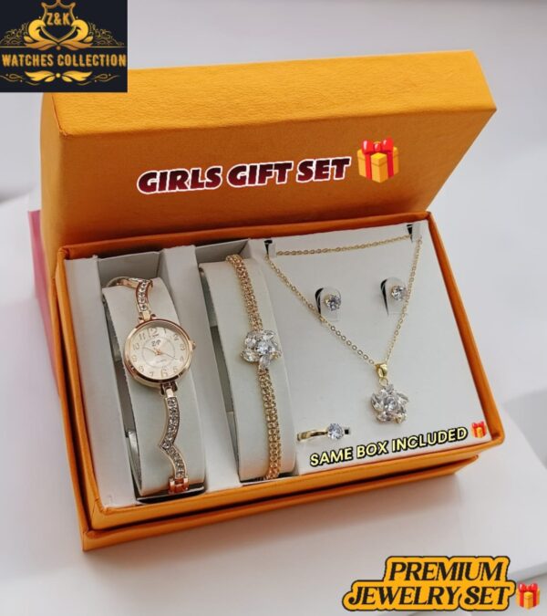 Z&K Girls Diamond Stone Jewelry Watch Gift Set – Elegant & Complete - Image 5