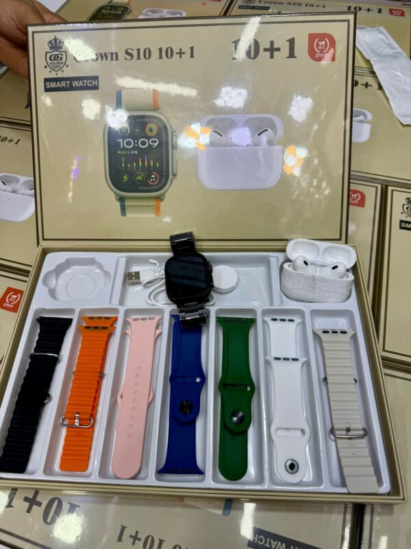 S10 10+1 Smartwatch with Bluetooth Earbuds – Stylish & Feature-Packed - Image 2