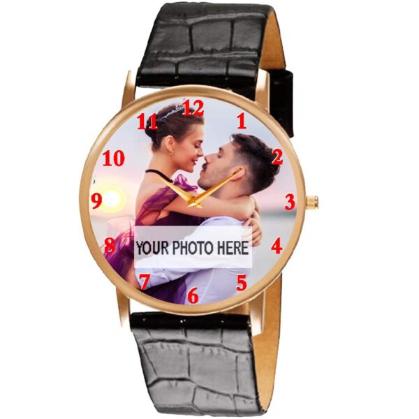 Personalized Picture Watch – Unique Gift in Brown & Black - Image 6