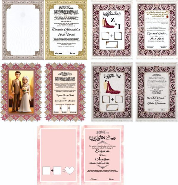 Elegant Customized Nikkah Velvet Booklet – Personalize Your Special Day - Image 4