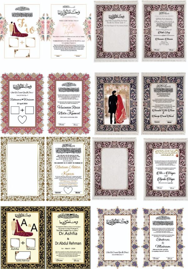 Elegant Customized Nikkah Velvet Booklet – Personalize Your Special Day - Image 5