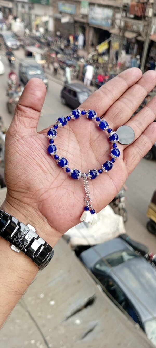 Trendy Customized Marble Beads Bracelet with Engraved Name Charm - Image 12