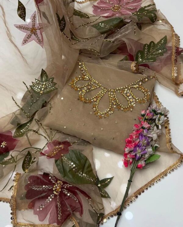Exclusive Heavy Embroidered Dupatta Set – Handmade Elegance in 8 Stunning Colors - Image 6