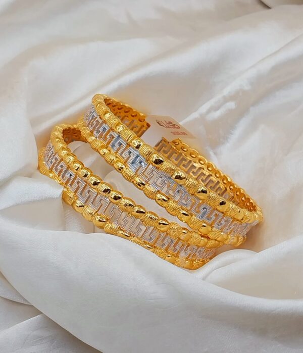 Stylish Gold-Plated Two-Piece Bangle Set – Elegant Looks at Just 750 - Image 2