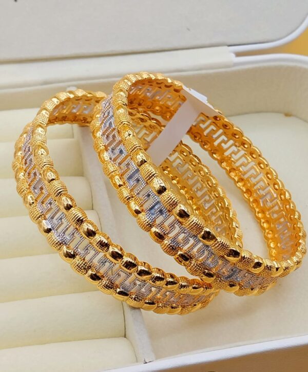 Stylish Gold-Plated Two-Piece Bangle Set – Elegant Looks at Just 750 - Image 4
