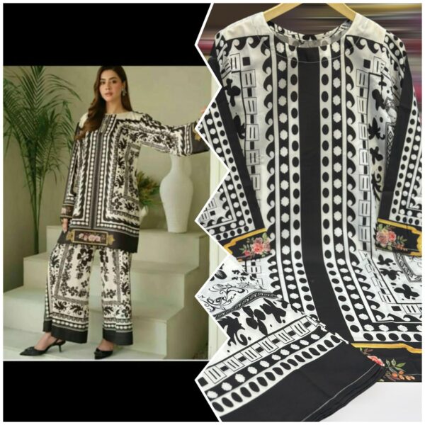 Eid Special Stitched 2-Piece Dress – Pure Swiss Lawn Digital Print Now at 2450 - Image 3