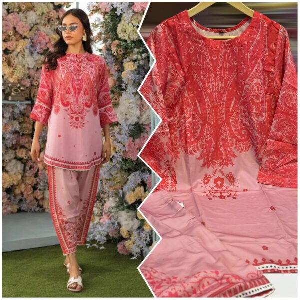 Eid Special Stitched 2-Piece Dress – Pure Swiss Lawn Digital Print Now at 2450 - Image 7