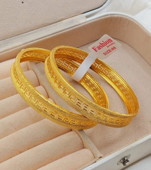 Elegant China Gold-Plated Two-Piece Bangle Set – Perfect Fit & Style - Image 2