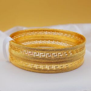 Elegant China Gold-Plated Two-Piece Bangle Set – Perfect Fit & Style