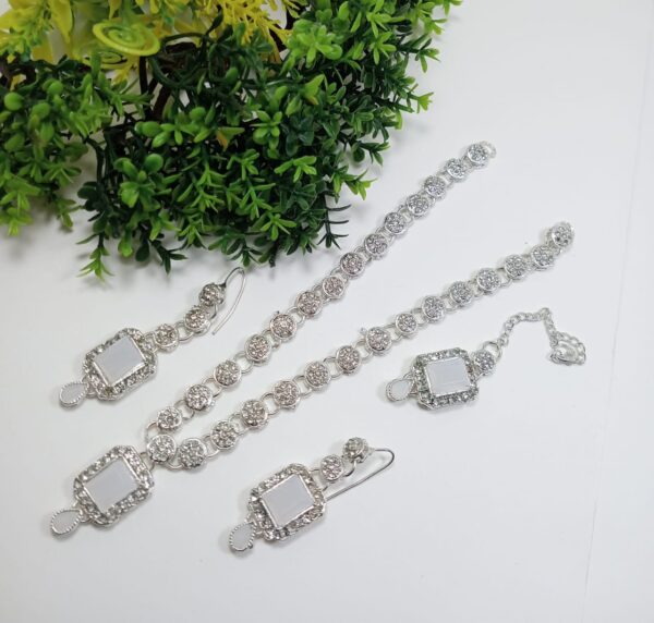 Elegant Bachkana Necklace Set – Stunning Barik Stone Design in 11 Colors - Image 7