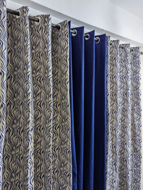 Stylish Velvet Jacquard Curtain Mashup – Elegant 3-Piece Set for Modern Spaces - Image 31