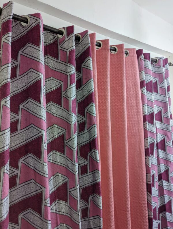 Stylish Velvet Jacquard Curtain Mashup – Elegant 3-Piece Set for Modern Spaces - Image 22